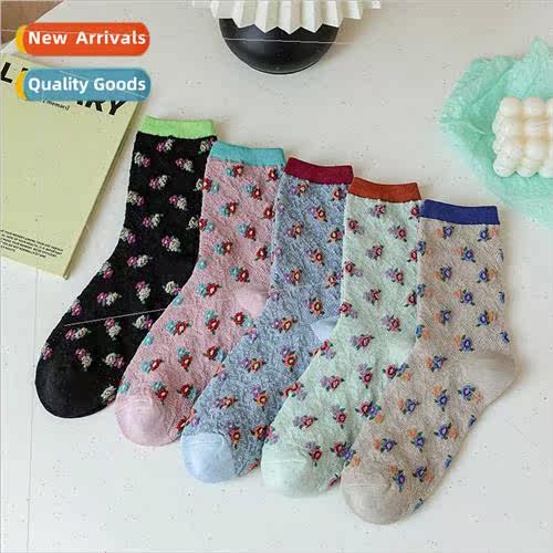 Breathable socks women mid-calf socks spring summer ins tide