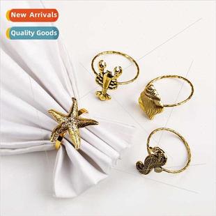 metal marine napkin buckle seaho Western starfish restaurant