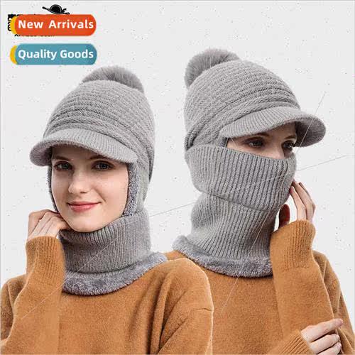 9889 new hat scarf onePCS hat winter warm cycling wool cap o