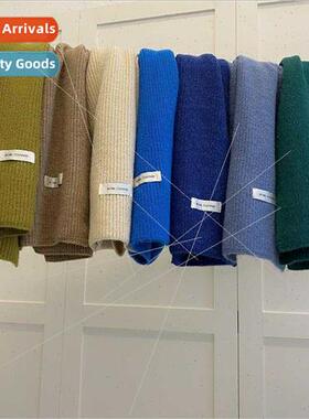 Mars green Klein blue pure color scarf whe wool scarf Korean