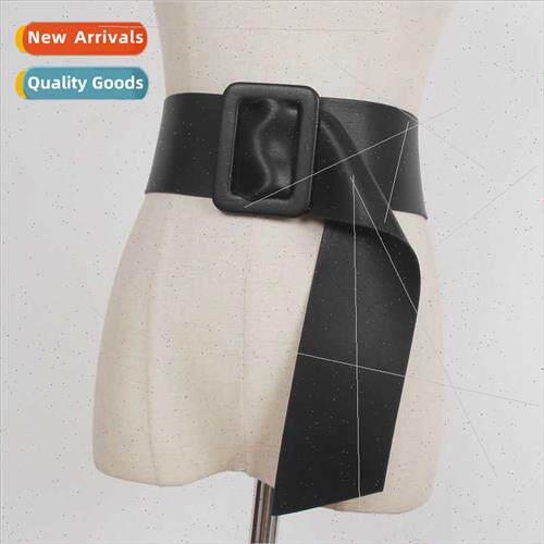 Sweater belt women skirt dress waisted double-sided PU leath