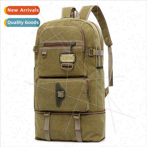 Canvas shoulder bag men simple large-capacy travel backpack