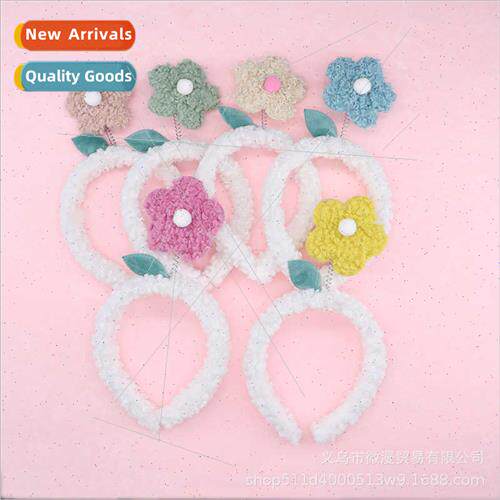 ins girl heart cute three-dimensional flowers hair band wash