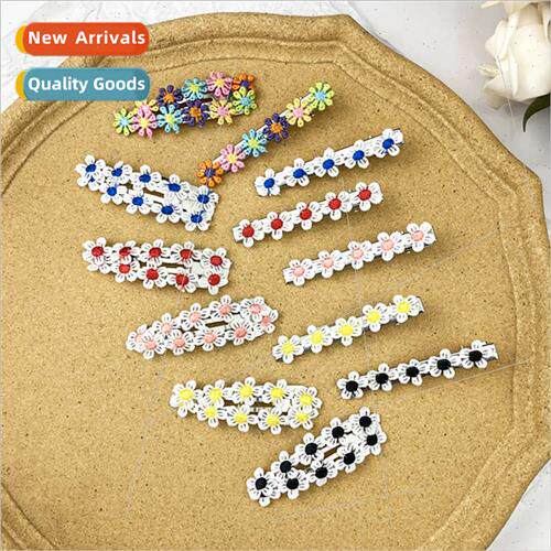 Children hair clips colourful flowers BB clip female cute sw