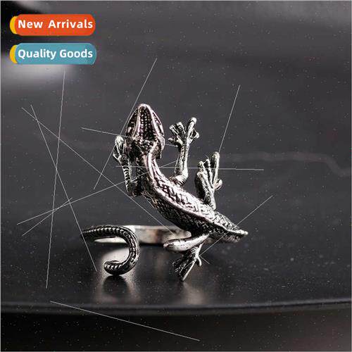 Europe ring alloy lizard open finger ring adjustable retro p