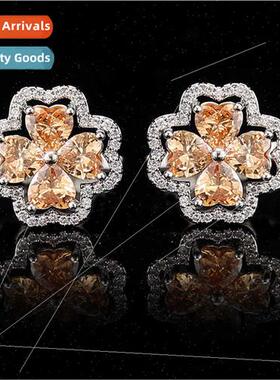 quadrilateral full diamond zirconia cufflinks men French su