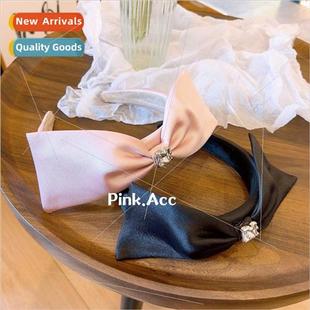 designer head diamond temperamen pink large Yuan bow