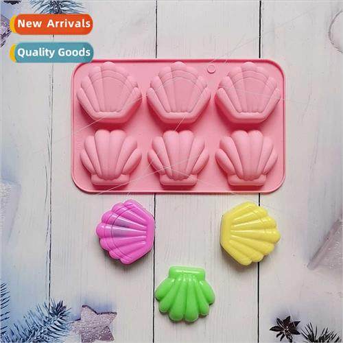 6 shells 628 chocolate silicone mold candy pudding dessert m