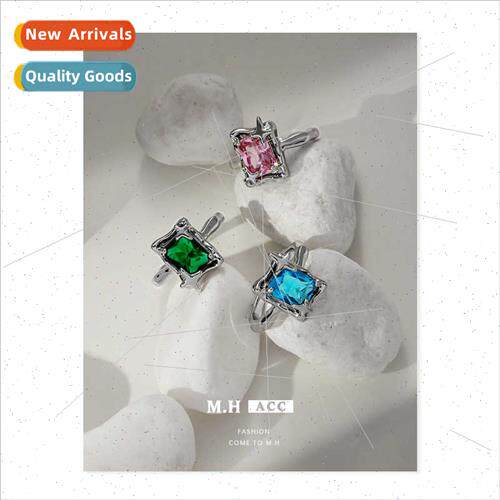 Star zirconia ring female retro fashion sweet cool finger ri