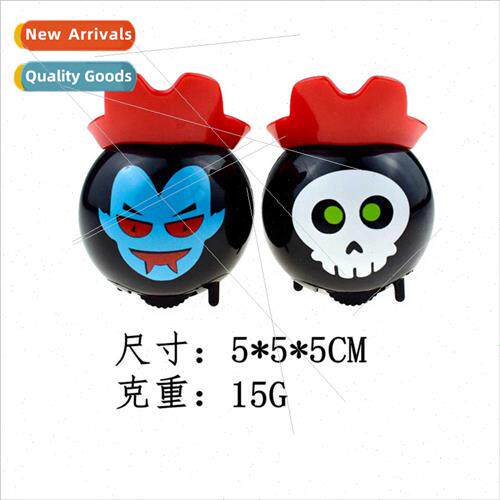 fun wind-up black rotating skull pirate skull Halloween smal