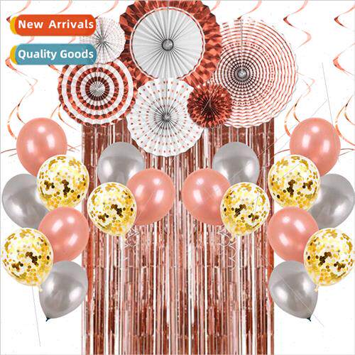Rose Gold Birthday Balloon Set Birthday Party Decoration Sup