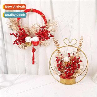 Year hanging red circle New Fortune Welcome God