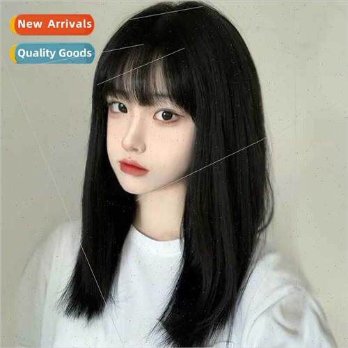 Fashion women can Qi can oblique bangs repair face temperame