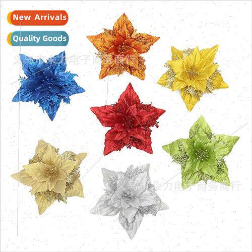 Large pointed Christmas flowers Christmas e wh s three-dimen