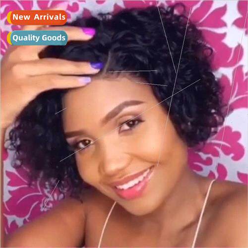 wig Europe wig ladies short curly hair parted mechanism chem