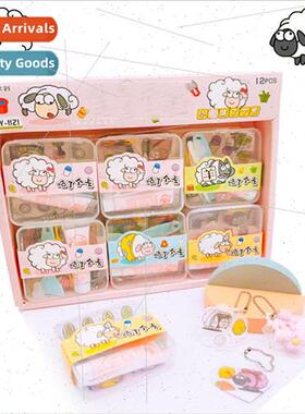 Sheep goo plate set box Creative DIY stickers cream glue mat