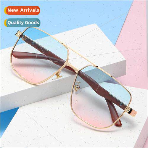 8063 retro square box imation wood grain sunglasses 2024 new
