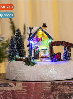 New Christmas decorations light-emting music house snow hous