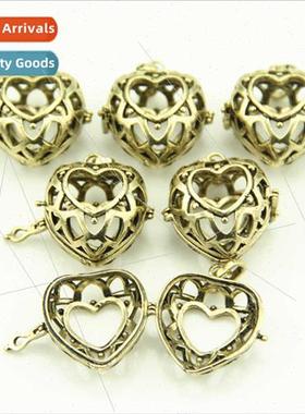 DIY Europe jewelry accessories hollow heart-shaped openable