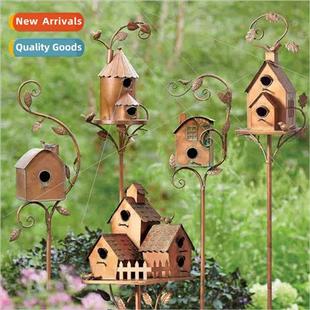 Garden Birdhouse Stakes Abstract Bird New Tradional Products
