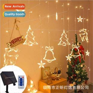 led solar star Christmas curtain string moon lights