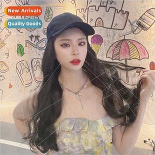 Hair Wig Wave Hat Women Cap Piece Tongue One Big Duck Long