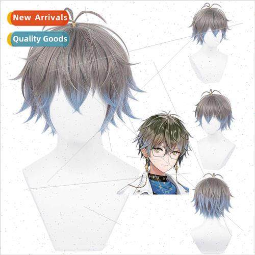 Anime Wigs Vtuber Rainbow Society Virtual Idol Host Ike Evel