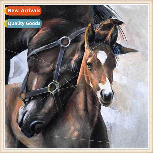 Stick drill painting new DIY couple horse full diamonds roun