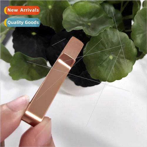 Rose gold shirt tie clip men Europe simple DIY personalized