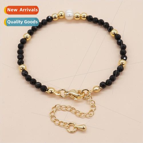 Bohemian  copper bead punch pearl lobster clasp high value j