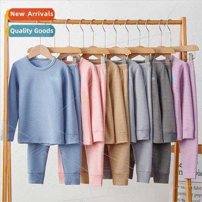 Children fall winter thermal underwear set DE fleece double-