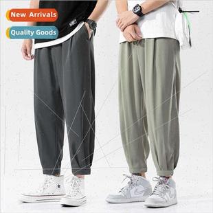 pants men casual ice pan silk Japanese Summer haren