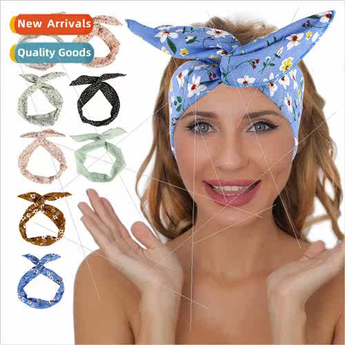 Rabb ears hair band floral headband wire Europe new headdres
