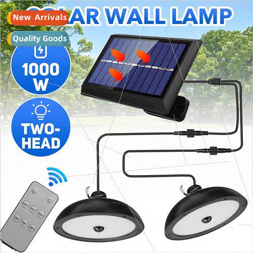 Outdoor Solar Retro Double Head Pendant ght Body Sensor LED