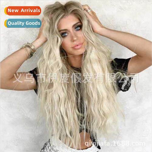 Europe wigs high temperature silk chemical fiber hair blonde