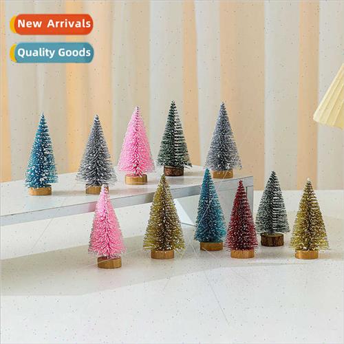 Colorful 10cm Golden Onion Powder Mini Cedar Christmas Tree