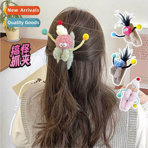 Twisted stick cartoon quirky grab clip cute colorful hair cl