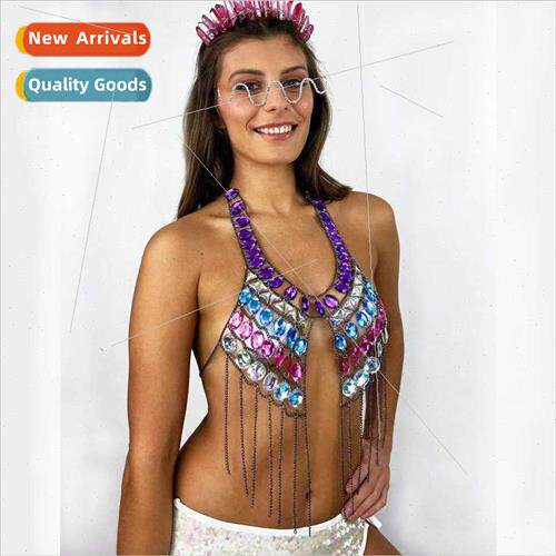 Europe Summer Fashion Colorful Acrylic Bra Chain Handmade Se