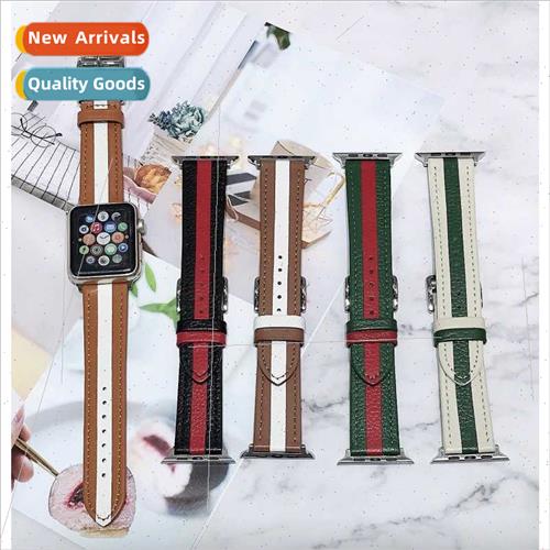 适用Apple leather inter-color watch bapple watch8/7/SE/6/5/4