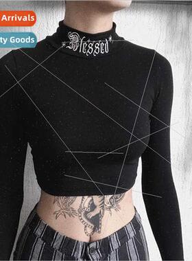 Diablo Design High Neck Embroidered Cardi Top Women Skinny R