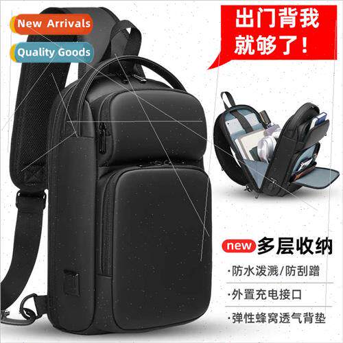 Chest bag men  crossbody large capacy men shoulder bag bag b