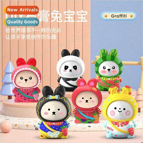 Mini plaster dolls small size graffi toys DIY handmade mater