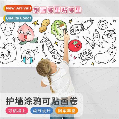 Children graffi scroll coloring painting paper long scroll k