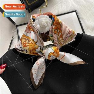 53cm crepe satin silk mulberry silk scarf ribbon multifuncti