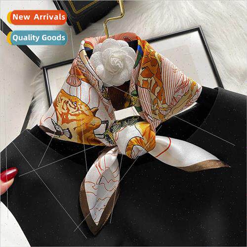 53cm crepe satin silk mulberry silk scarf ribbon multifuncti