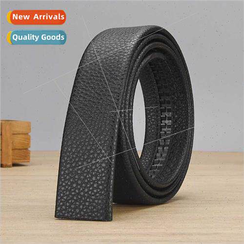 Belt men wrap-around embossed  leather belt wear scratch-res