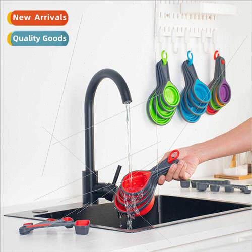 Colorful Collapsible Measuring Cups Set 4 Baking Tools Spice