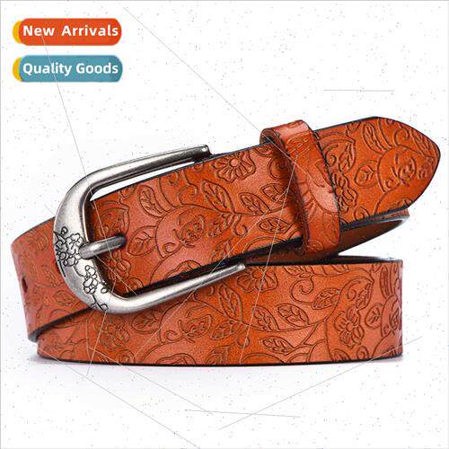 new women belt leather retro decoration pure cowhide belt fe