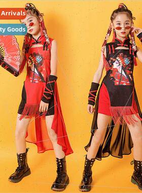 Childrens national tide girls permance clothing Chinese  chi