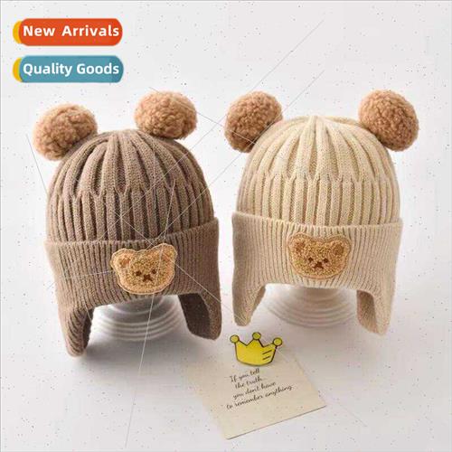 2023 Children knted hat newborn thickened hat warm baby feta